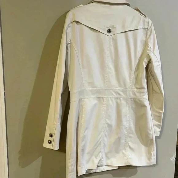 [US12]Etcetera-Anthropologie Cream Double  Breasted Blazer Jacket Trench coat - Picture 7 of 8